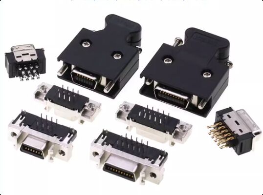 Gold Tin Plated MDR/SCSI Connector with 500V Voltage Rating for Industrial Automation Servo Motors