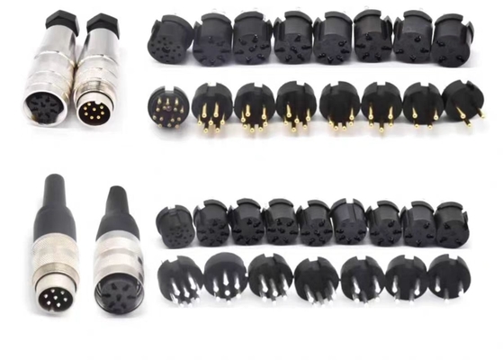 IP67 Waterproof Electrical Cable Connector 4 Pin 6 Pin