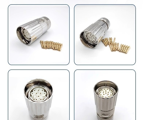 M23 M40  E P Type Servo Motor Cable Connectors 17 Pin 12 Pin