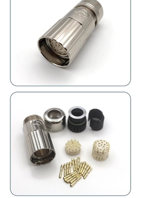 M23 M40  E P Type Servo Motor Cable Connectors 17 Pin 12 Pin
