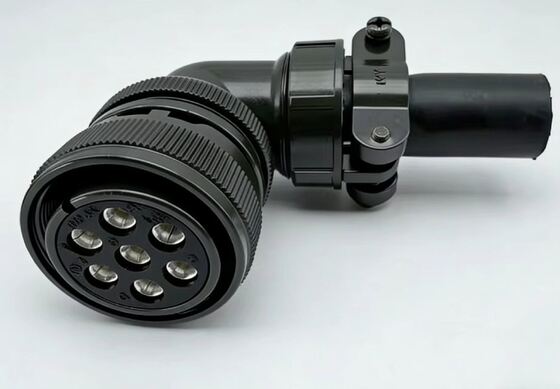 Yaskawa Delta Fanuc servo motor aviation connector waterproof and oil-proof 24-10S 7-pin connector, straight and right-angle