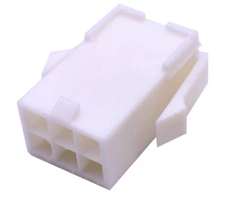 6-pin Servo Motor Connector with Crimp/Solder Termination and 1000V Voltage Rating for Industrial Automation