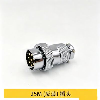 9M23 Heavy-Duty Servo Motor Connector Aviation Plug with 1000V Voltage Rating and Silver Gold-Plated Pins for Panel or Cable Mount