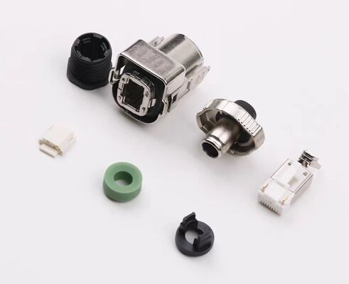 Zinc Alloy Large Head Coded RJ45 Crystal Head Servo Motor Connector IP67 6FX5002-0DM67