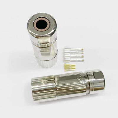 6FX2003-0LU00 Threaded Type 6-Pin Servo Motor Connector M23 Encoder Connector for Industrial Automation